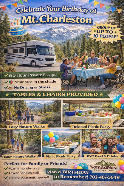 🎉 FULL-DAY BIRTHDAY CELEBRATION AT MT. CHARLESTON