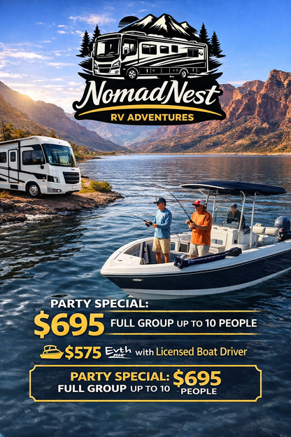🎣🚐 Lake Mead Fishing Day Trip — Now Weekdays & Weekends