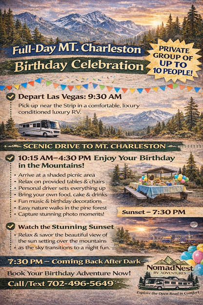 🎉 FULL-DAY BIRTHDAY CELEBRATION AT MT. CHARLESTON