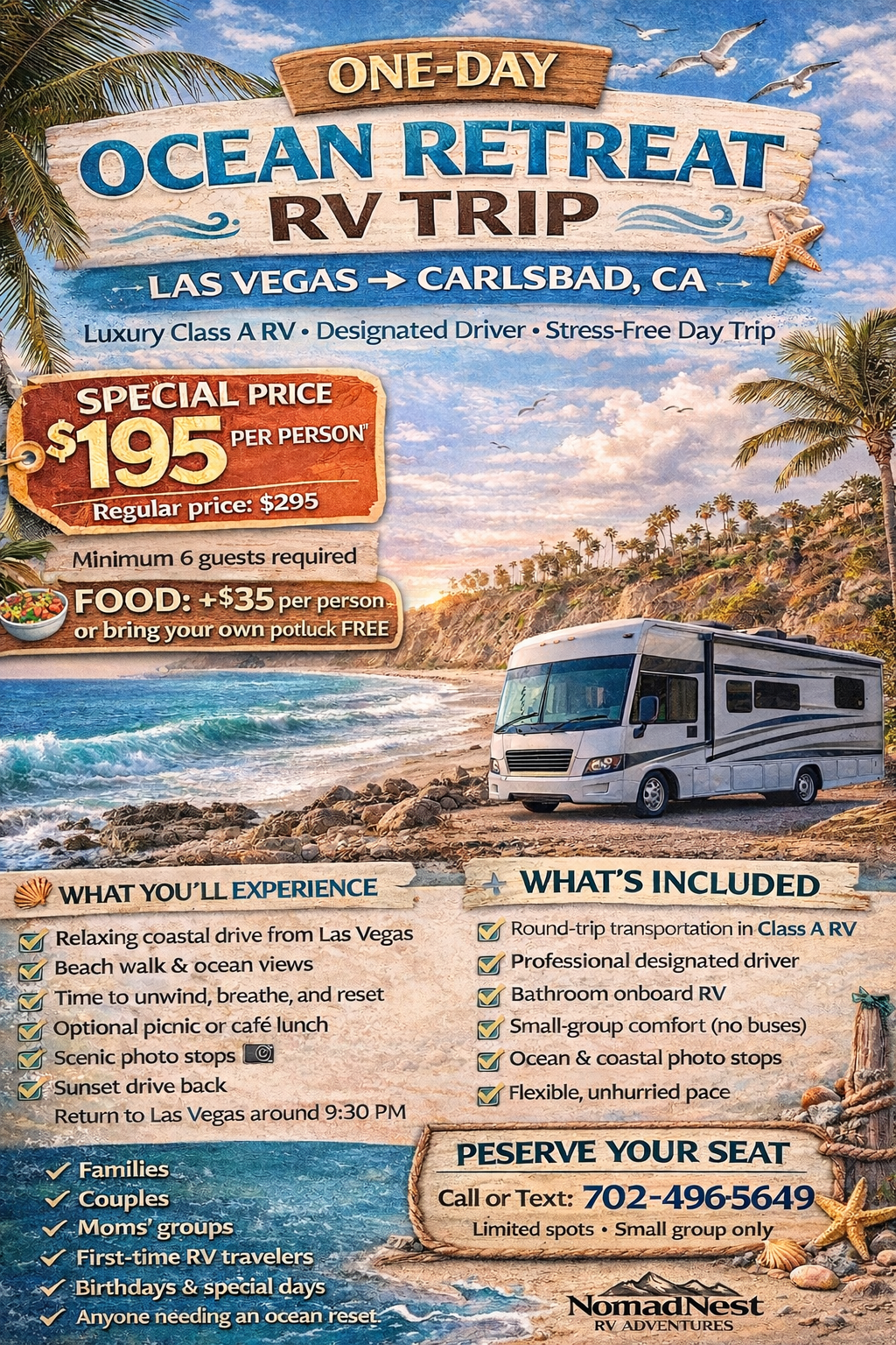 🌊🚐 ONE-DAY OCEAN RETREAT RV TRIP 🚐🌊